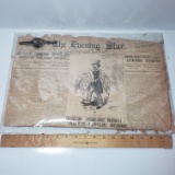 The Evening Star Newspaper, Washington DC, 1916, with Certificate of Authentication