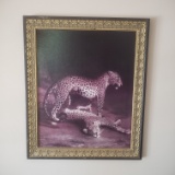 Cheetah Pair Print in Beautiful Ornate Frame