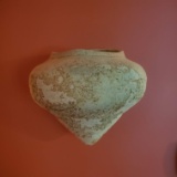 Green Ceramic Raku Style Wall Pocket