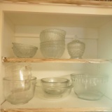 Glassware Bowls, Mixing Bowls Cabinet Lot