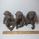 Set of 3 Monkeys- See No Evil, Speak No Evil & Hear No Evil