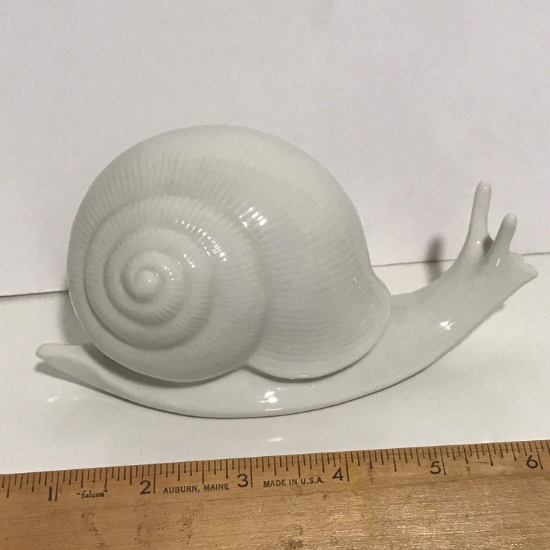 Porcelain Snail Figurine
