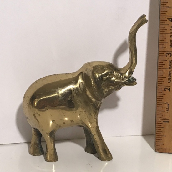 Solid Brass Elephant Figurine