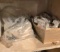 Large Lot of White Porcelain & Brass Drawer Pulls - New in Packages