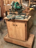 Hitachi 8-1/2” Slide Compound Saw C 8FB2 on Rolling Cabinet