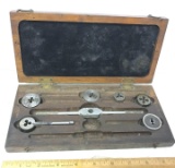 Partial Tap & Die Set in Wooden Case