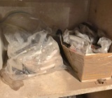 Large Lot of White Porcelain & Brass Drawer Pulls - New in Packages
