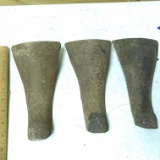 Lot of 3 Cast Iron Stove Legs