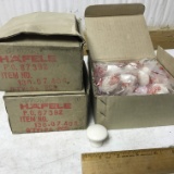 Approximately 75 Almond Porcelain Drawer Pulls - New