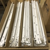 Case of White Metal Drawer Guides 22” Long