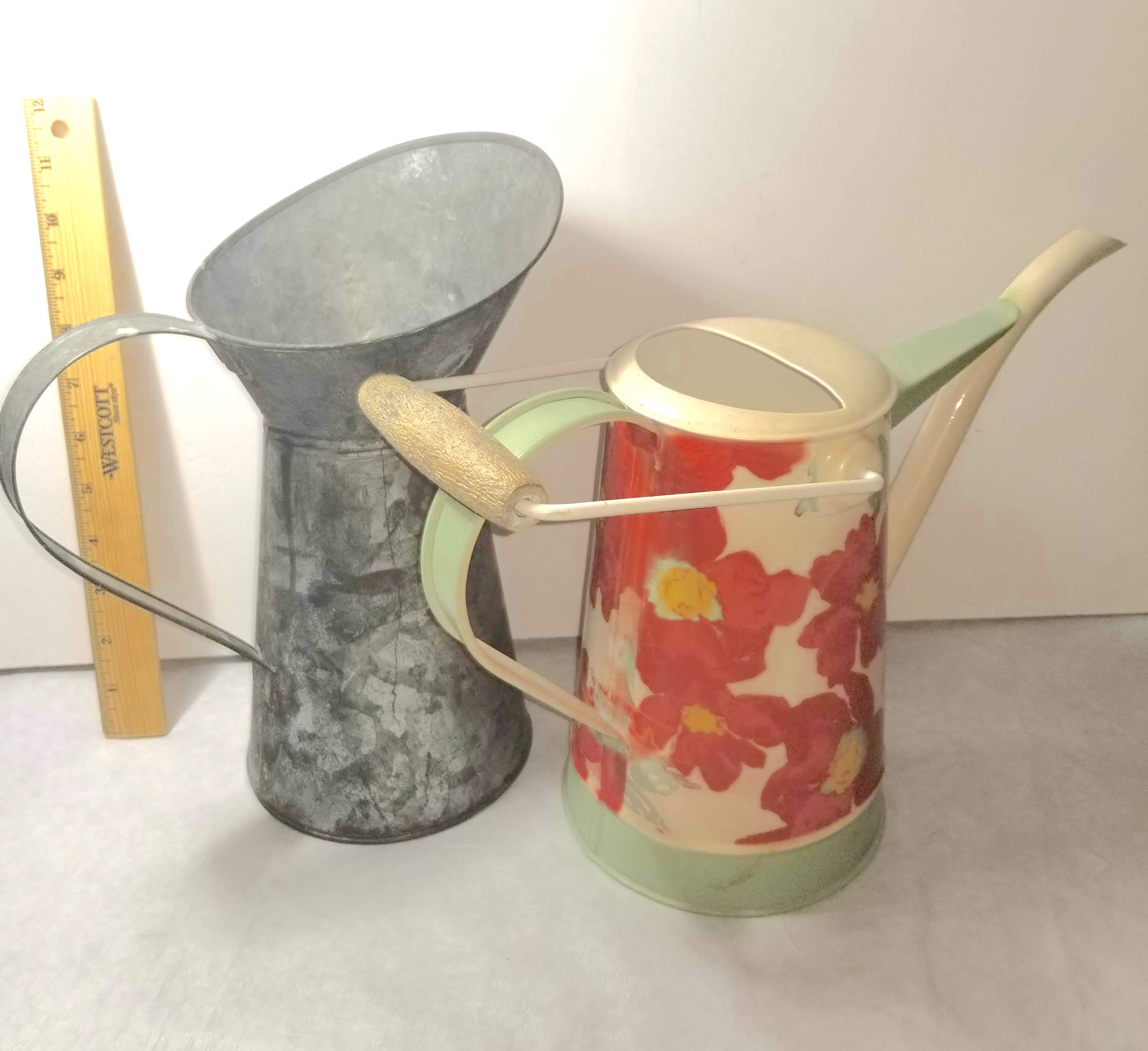 Pair Of Decorative Metal Watering Cans Estate Personal