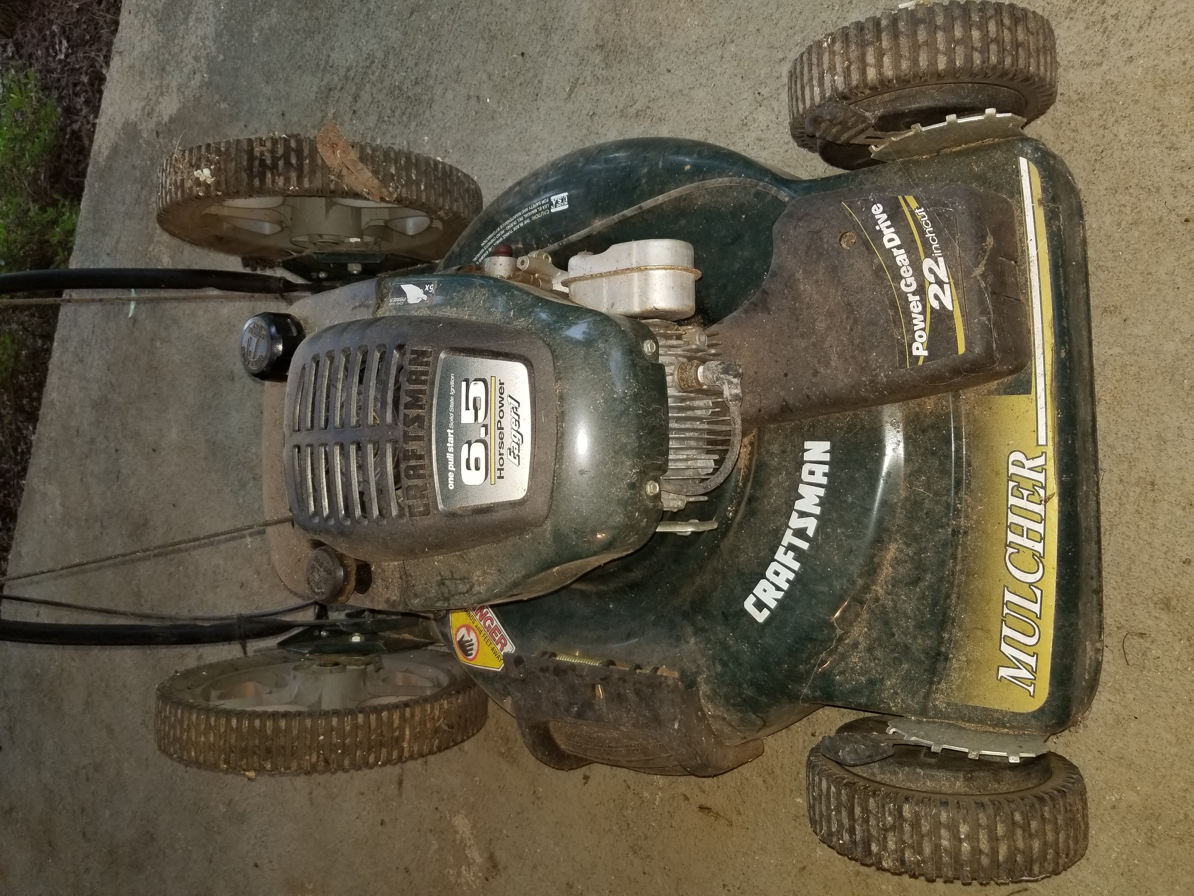 Craftsman Mulcher Power Gear Drive 22 Cut Lawn Proxibid