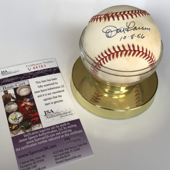 Don Larson Signed Rawlings Official MLB Baseball Authenticated by JSA
