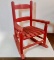 Vintage Child’s Red Wood Rocking Chair