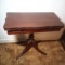 Antique Folding Game Table with Brass Claw Feet