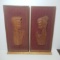 Vintage Carved Wood Man and Woman Figural Art