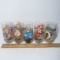 Vintage 1980s Alvin and the Chipmunks Glasses with One Flintstones Glass