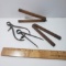 Vintage Wood Folding Rulers, Compass, and Caliper