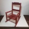 Vintage Child’s Red Wood Rocking Chair