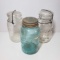 Lot of Vintage Atlas EZ Seal Jars and Blue Mason Jar