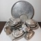 Large Lot of Vintage Aluminum Serving Pieces