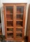 Vintage Oak Book Shelf with Glass Front Doors