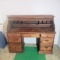 Vintage Wood Roll Top Desk