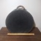 Vintage Large Black Round Train Case