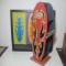 Surf Board Décor, 4 Pieces of Art and CD Shelf