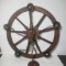 Vintage Wood Wagon Wheel Chandelier