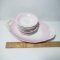 Vintage Ceramic Pink and White Bowls