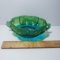 Vintage Blue and Green Glass Candy Bowl