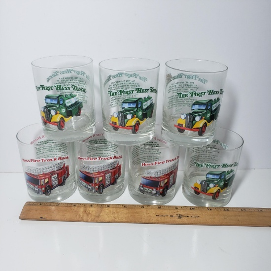 Vintage Hess Truck Glass Set