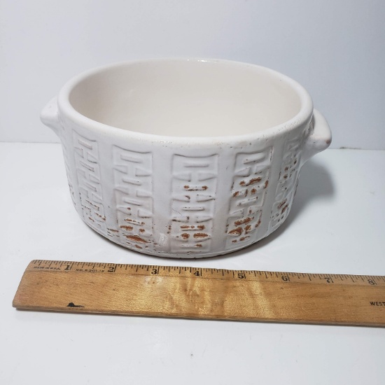 Vintage Katy Kale White Pottery Bowl