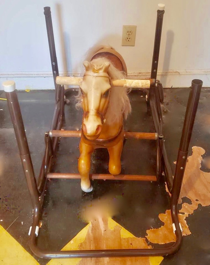 antique bouncy horse