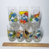 Vintage 1980s Smurf Glass Set : Collect them all!