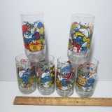 Vintage 1980s Smurf Glass Set