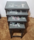 Vintage Asian Nesting Tables Set of 4