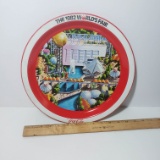 Vintage Round Metal 1982 Coca-Cola World’s Fair Tray