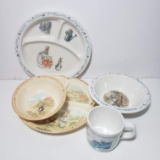 Vintage Beatrix Potter Plastic Child’s Plates and Bowls