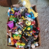 Box Full of Action Figures and Toys