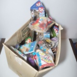 Large Lot of Beanie Babies and Happy Meal Toys