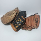 Baseball Glove Lot of 3