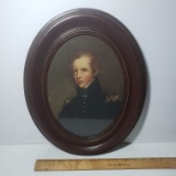 Vintage Major Biddle by Thomas Sully Art in Oval Frame