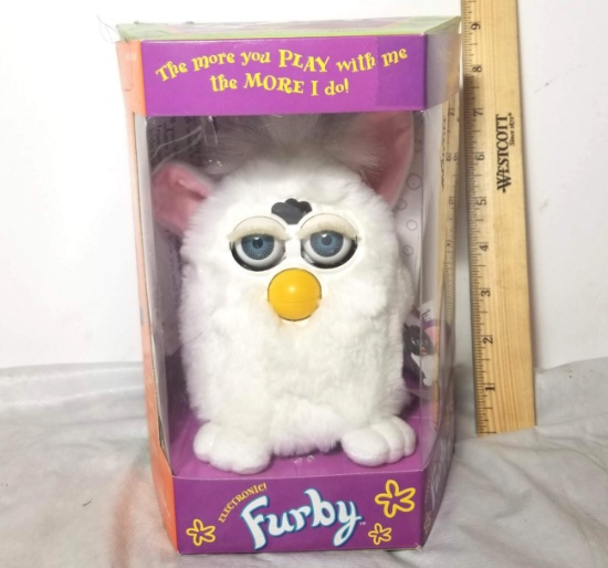 NEW Old Stock White Furby in Box