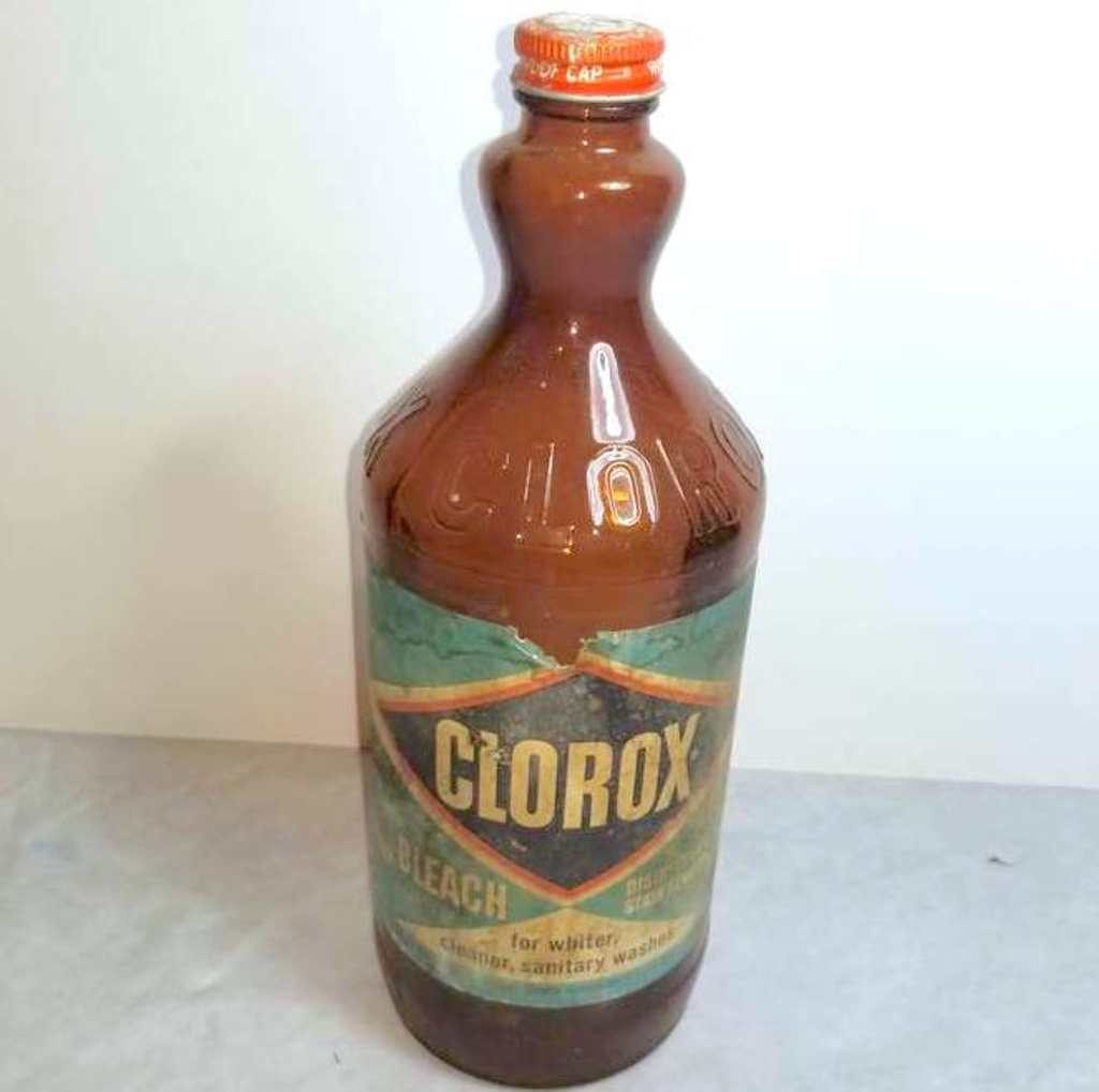 Vintage Clorox Bleach Glass Bottle with Original Cap | Art, Antiques &  Collectibles Collectibles Decorative Collectibles Collectible Bottles &  Jars | Online Auctions | Proxibid