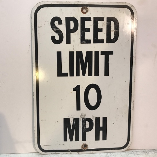 Metal “Speed Limit 10 MPH” Street Sign