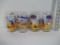4 Peanuts Comic Collectible Glasses & 4 Snoopy Bakery Plastic Bags
