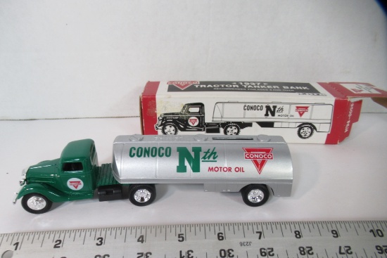 1937 Ford Conoco Nth Oil Toy Tanker Truck Bank Die Cast by ERTL