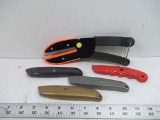 4 Razor Knives & Scissor Knife
